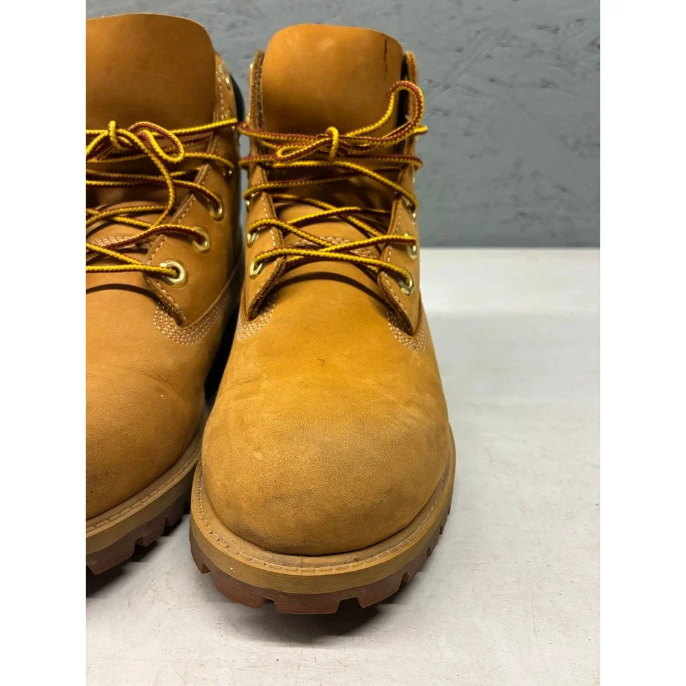Timberland 6 Inch Premium Waterproof Boots Youth 4.5 Brown Nubuck Leather